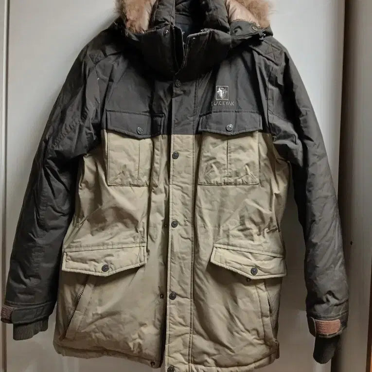 [BUNJANG] Black Yak Down Padded Jumper Brown/Beige / 블랙야크 패딩 점퍼 브라운/베이지