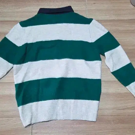 [BUNJANG] ZARA Striped Polo Knit M / 자라 스트라이프 폴로 니트 M