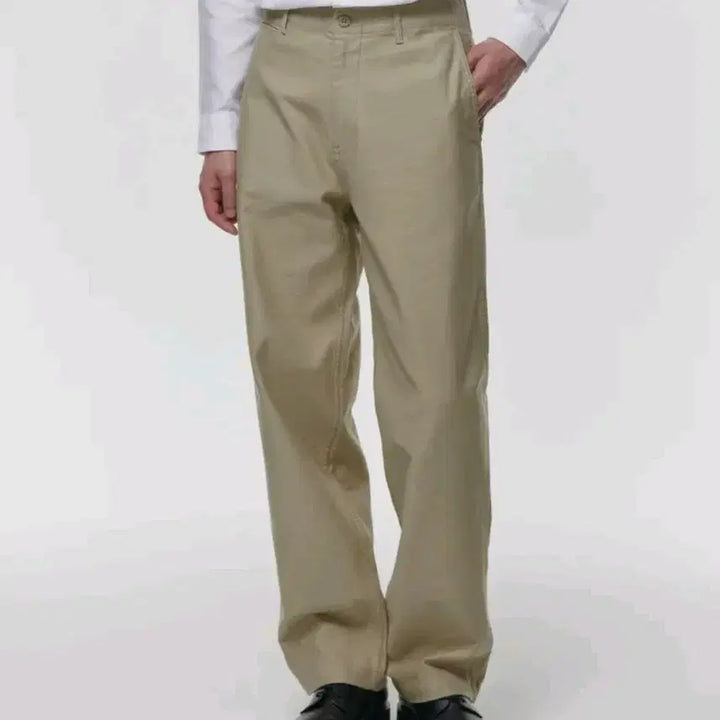 [BUNJANG] Musinsa Standard Officer Pants Beige / 무신사 스탠다드 코튼 팬츠 베이지 36 팔아요 백사틴 오피서 팬츠