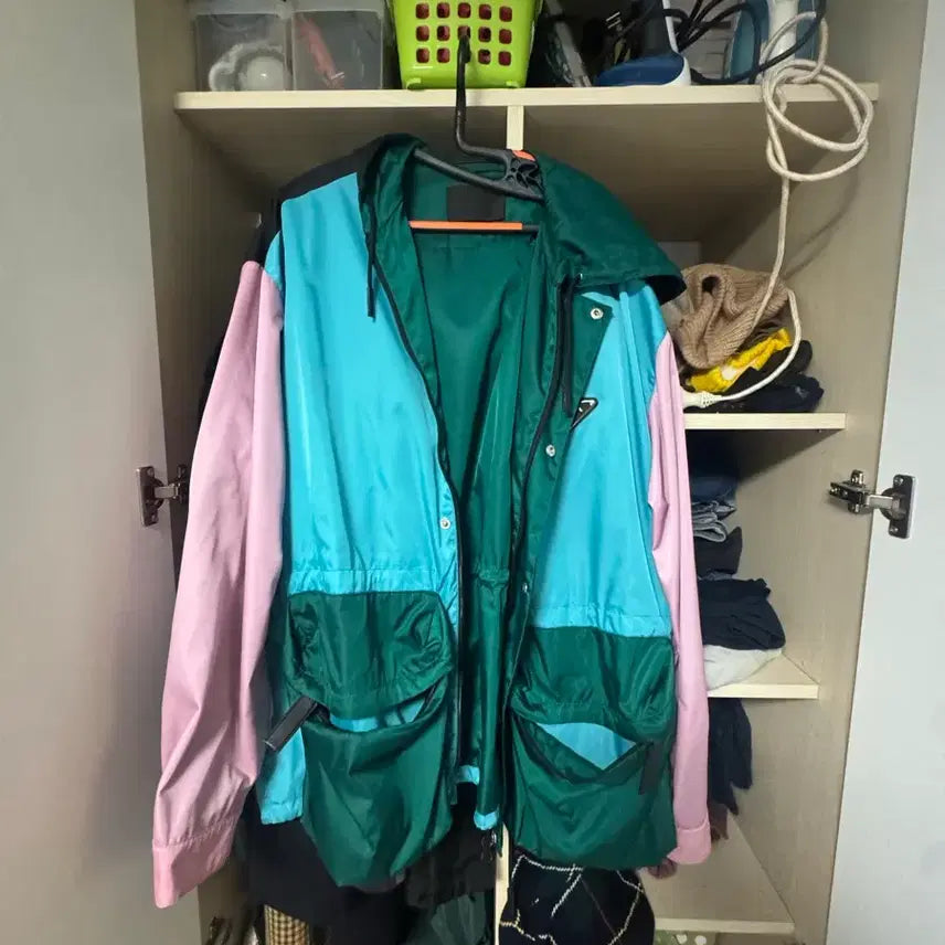 [BUNJANG] Prada Colorblock Hooded Jacket / 프라다 컬러블럭 후드 자켓 신형