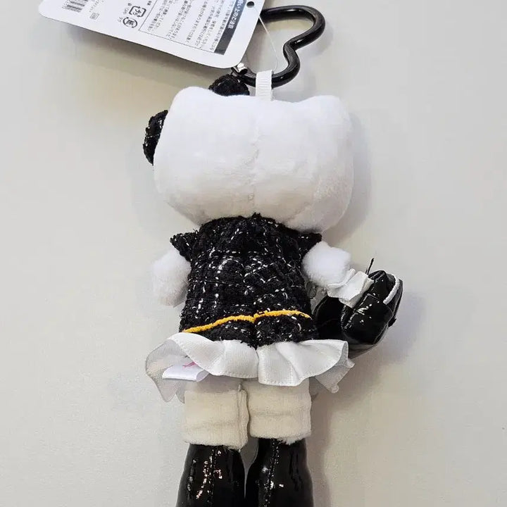 [BUNJANG] Sanrio Hello Kitty Black Dress Bag 15cm Doll Keyring / 새상품) 산리오 롱다리 헬로키티 블랙 드레스 백 15cm 인형 키링