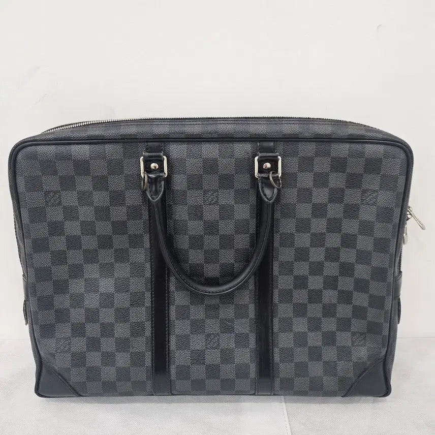 [BUNJANG] Louis Vuitton Damier Canvas Briefcase Black / 루이비통 다미에 캔버스 서류 가방 블랙