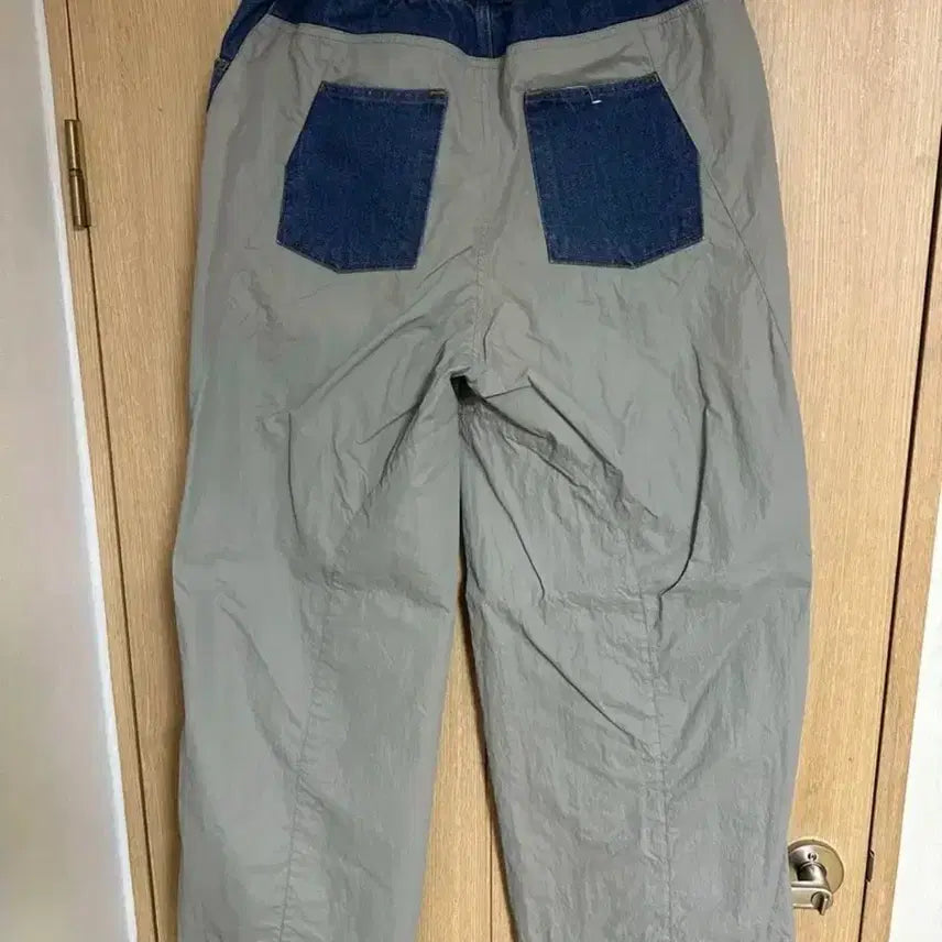 [BUNJANG] Cour Denim Mix Nylon Track Pants (Steel Gray) / [L] 쿠어 데님믹스 나일론 트랙 팬츠 (스틸그레이)