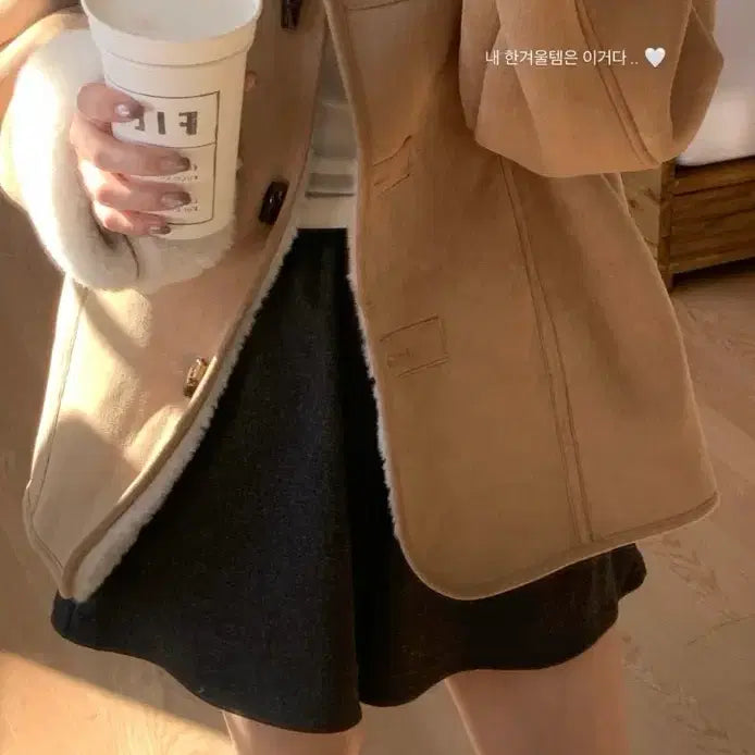 [BUNJANG] Butter Edge Sky Faux Shearling Coat / 버터엣스카이 무스탕