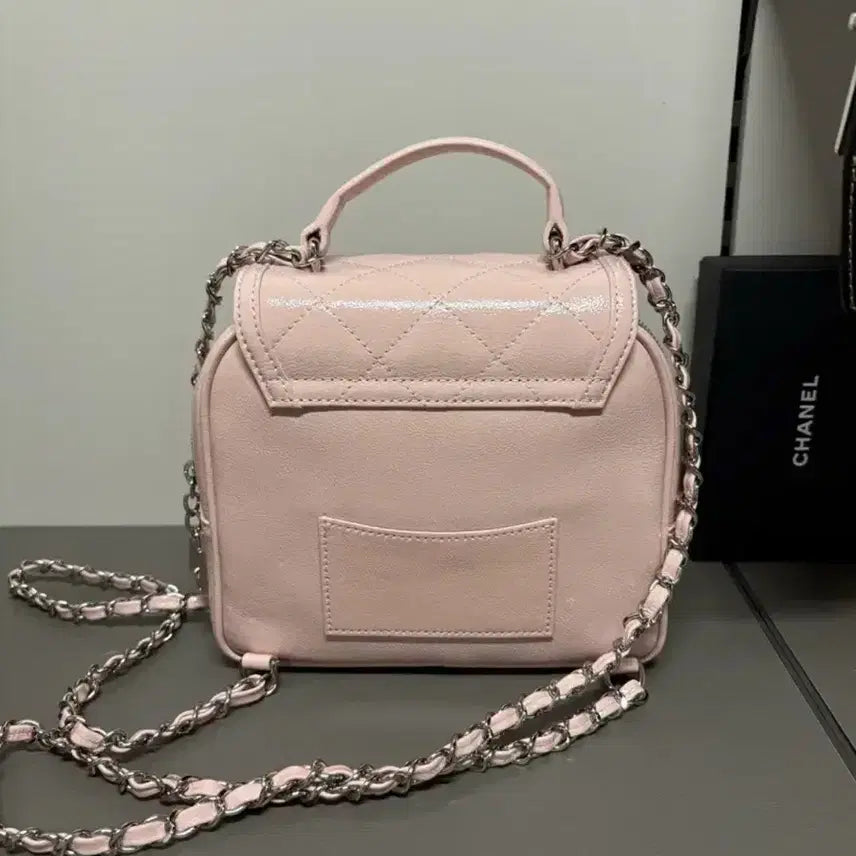 [BUNJANG] Cardinal Red Quilted Backpack / 카디널레드 투아트백  핑크