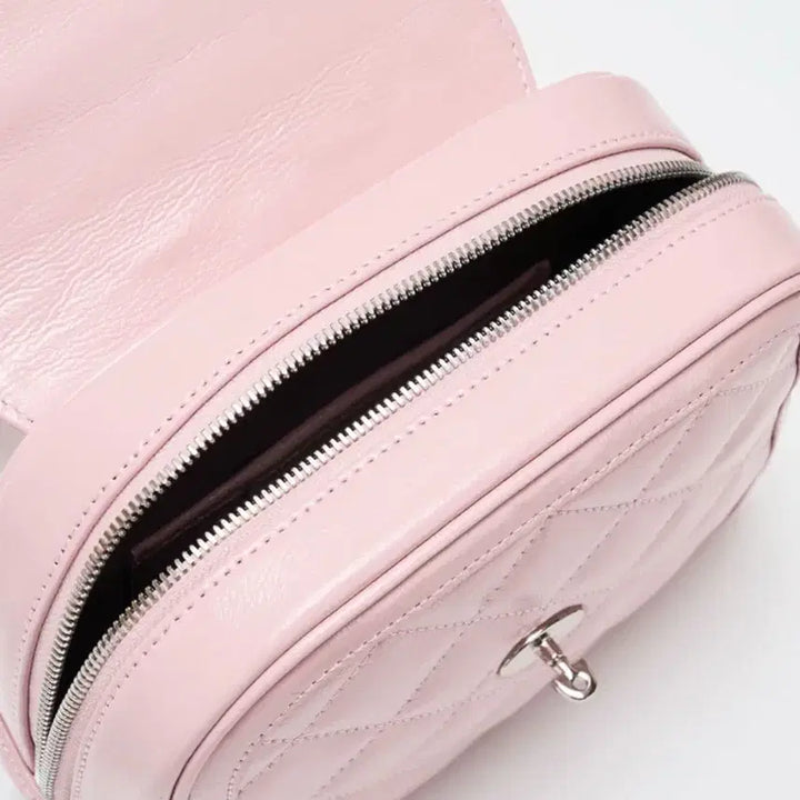 [BUNJANG] Cardinal Red Quilted Backpack / 카디널레드 투아트백  핑크