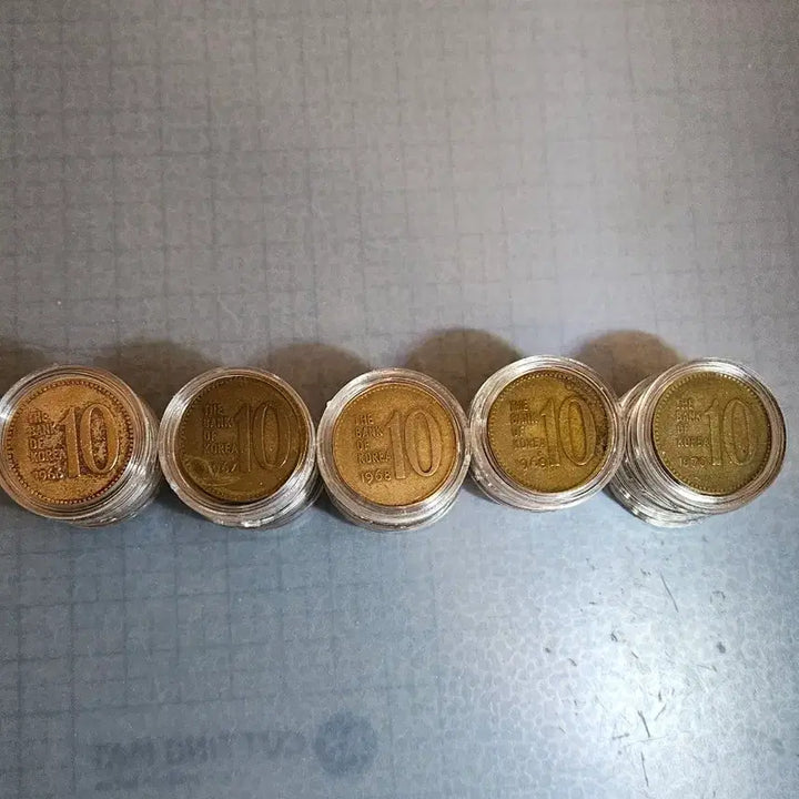 [BUNJANG] 1966~1970년 10원동전  5개 1셋트  5셋트 / 1966~1970년 10원동전  5개 1셋트  5셋트