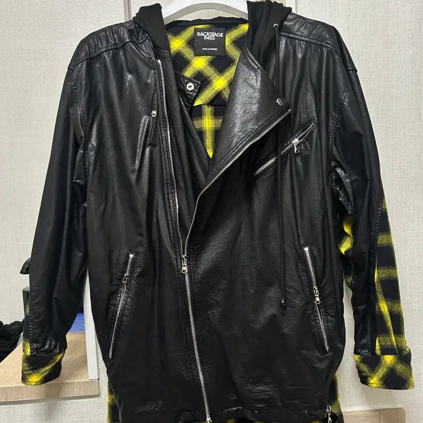 [BUNJANG] BACKSTAGE PASS Black Hood Rider Jacket / BACKSTAGE PASS  블랙 후드 라이더 자켓