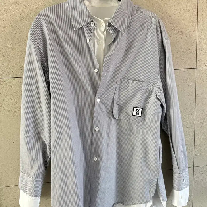 [BUNJANG] Wooyoungmi Double Layered Shirt 46 / 우영미 더블 레이어드 셔츠 46