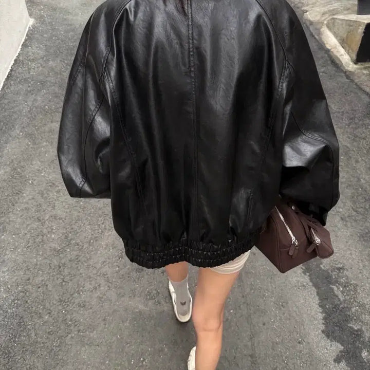 [BUNJANG] Noirnine Utility Leather Jacket - Brown / 누아르나인 utility leather jacket brown