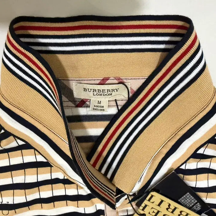 [BUNJANG] Burberry Brit Striped Polo Shirt (M) / 버버리 브릿 스트라이프 반팔 폴로티 M사이즈