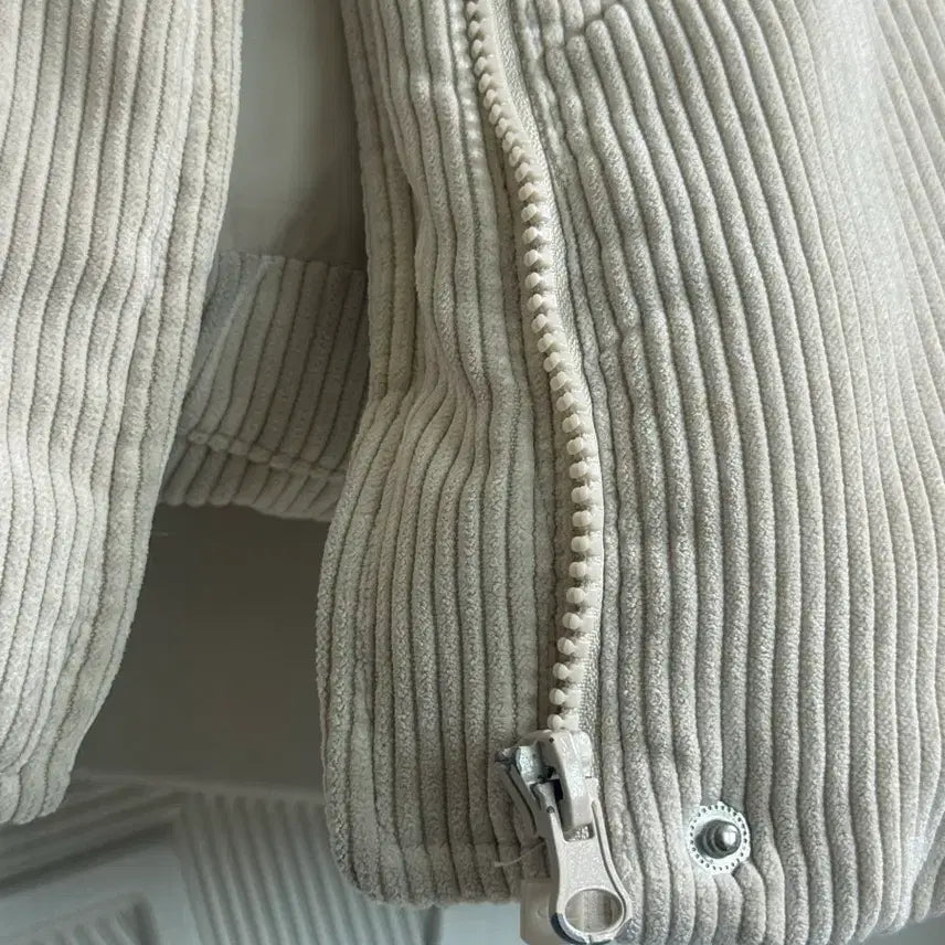 [BUNJANG] SPAO Corduroy Ivory Padded Jacket / SPAO 코듀로이 아이보리 패딩