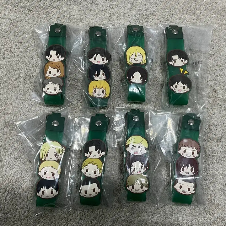 [BUNJANG] Attack on Titan Ichiban Kuji Rubber Keyring Full Set / 진격의 거인 이치방쿠지 I상 고무 키링 풀세트