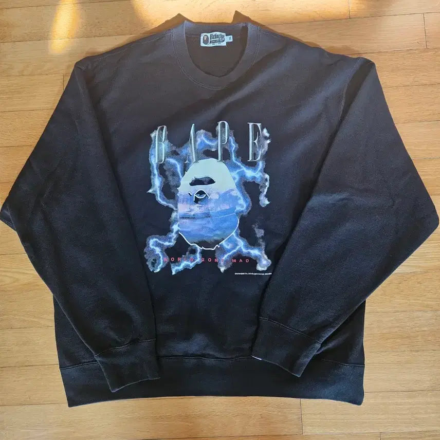 [BUNJANG] 베이프 라이트닝 크루넥 [2XL] / 베이프 라이트닝 크루넥 [2XL]