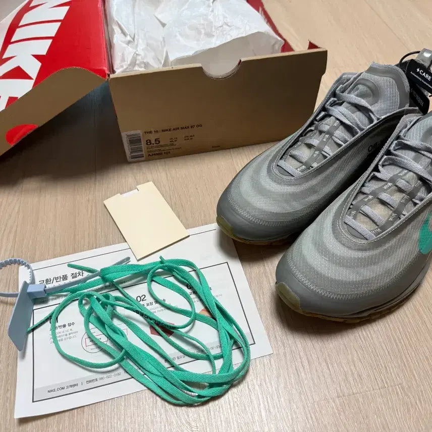 [BUNJANG] Nike x Off-White Air Max 97 Menta (AJ4585-101) - Used / [265] 나이키x오프화이트 에어맥스97 멘타(AJ4585-101) 판매
