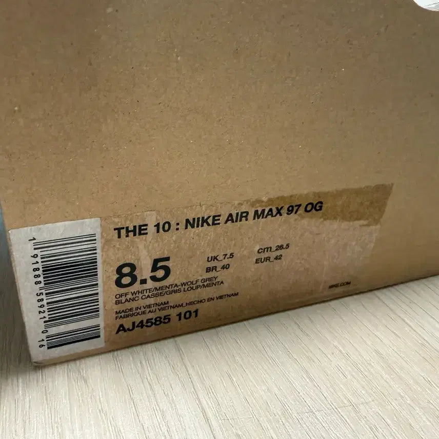 [BUNJANG] Nike x Off-White Air Max 97 Menta (AJ4585-101) - Used / [265] 나이키x오프화이트 에어맥스97 멘타(AJ4585-101) 판매