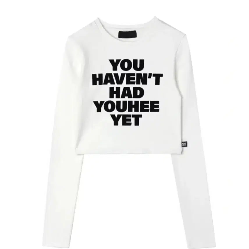 [BUNJANG] Yoohee Lettering Long Sleeve White Shirt / 유희 레터링 롱슬리브 화이트