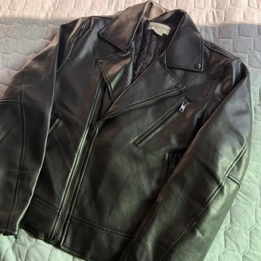 [BUNJANG] Lafayette Leather Jacket / 라퍼지스토어 라이더 가죽 자켓