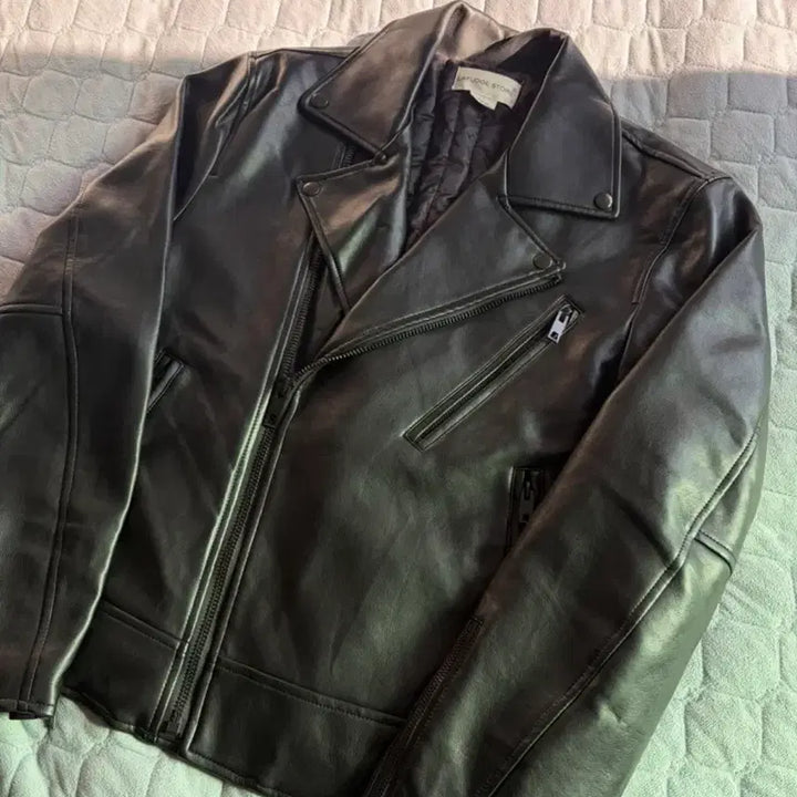 [BUNJANG] Lafayette Leather Jacket / 라퍼지스토어 라이더 가죽 자켓