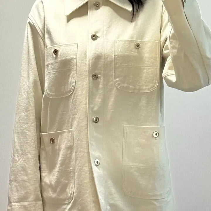 [BUNJANG] Unene Ivory Work Jacket / 유네네 아이보리 워크 자켓