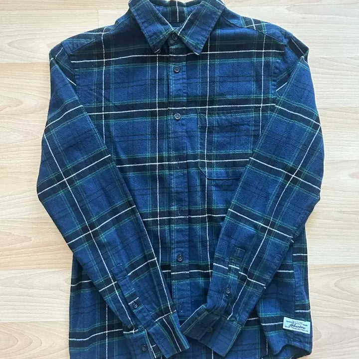 [BUNJANG] Vintage Navy Check Shirt / 빈티지 네이비 체크셔츠 남방