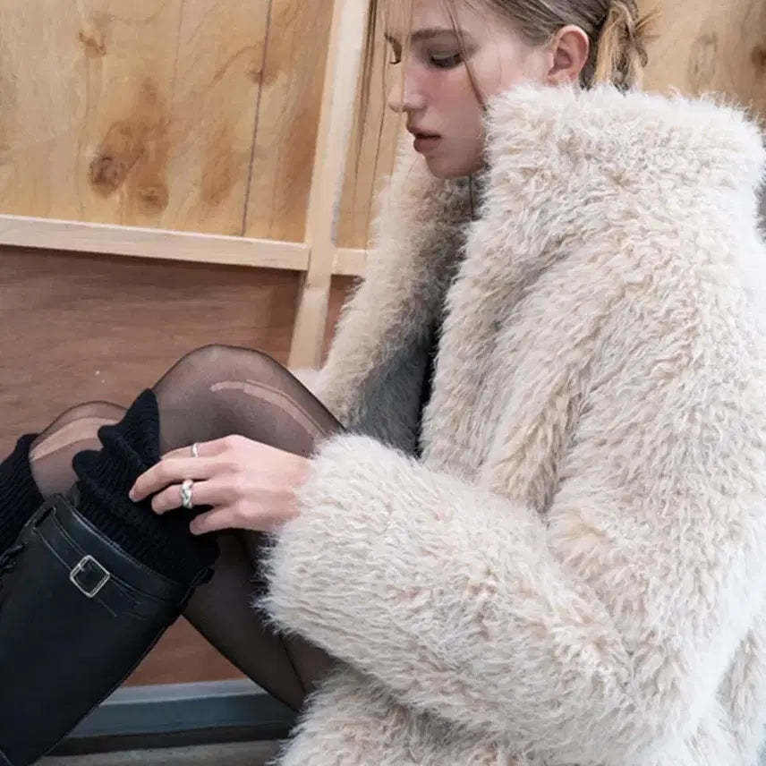 [BUNJANG] MISO Fake Fur Short Jacket / 퍼자켓 / 미쏘 페이크퍼 숏자켓 (공홈 구매/실착 1회 하자X)