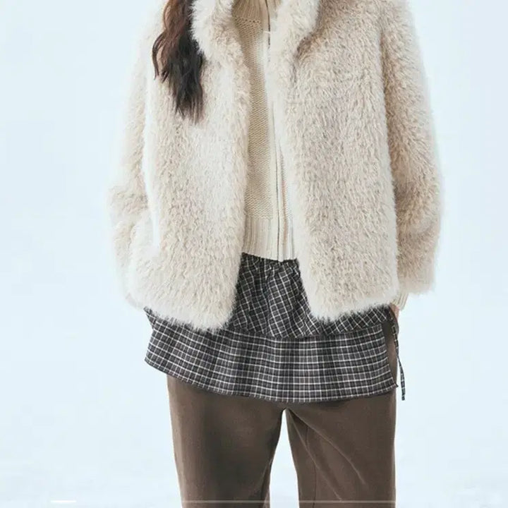 [BUNJANG] MISO Fake Fur Short Jacket / 퍼자켓 / 미쏘 페이크퍼 숏자켓 (공홈 구매/실착 1회 하자X)