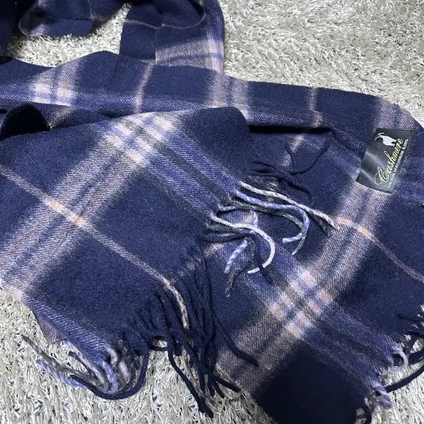 [BUNJANG] Cashmere Check Scarf / 캐시미어 체크 목도리