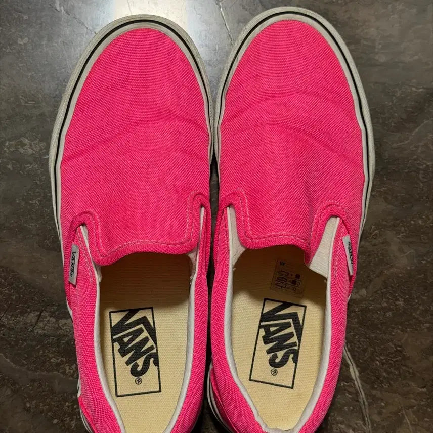 [BUNJANG] Vans Slip-On Pink Canvas Sneakers / 한정판 Vans 슬립온 (핑크 캔버스)