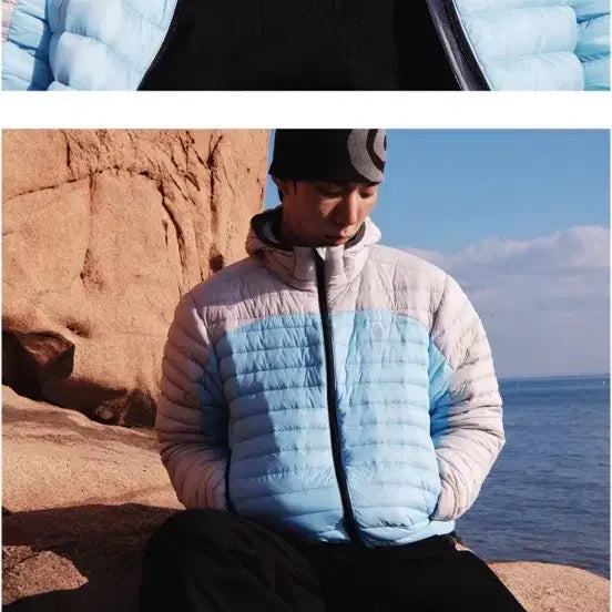[BUNJANG] Ostrya Sapwood Down Jacket (Sky Blue) / 오스트리야 Ostrya 샙우드 다운 자켓 M (스카이블루)