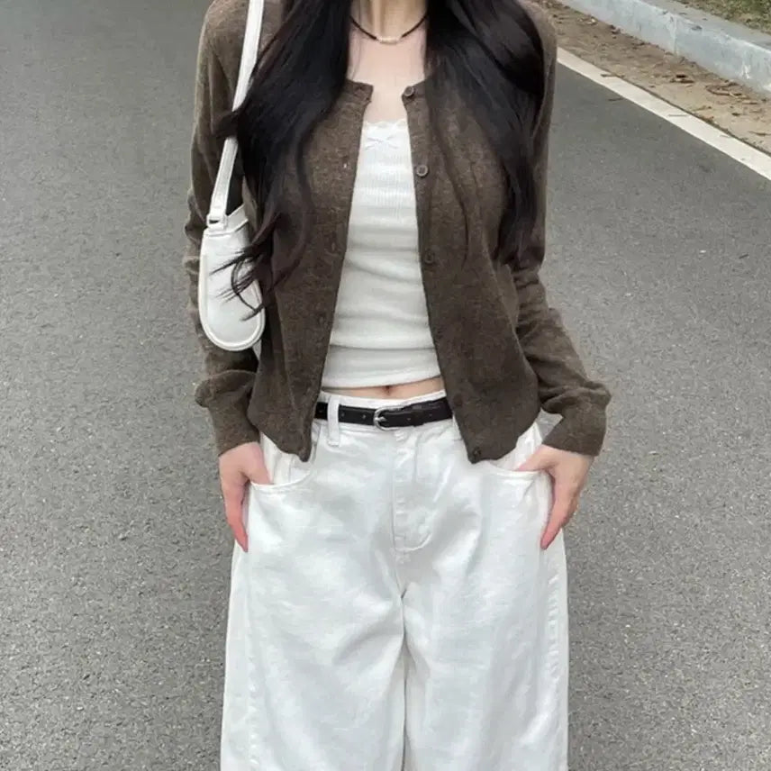 [BUNJANG] Ablie Brown Cardigan / 에이블리 브라운 가디건