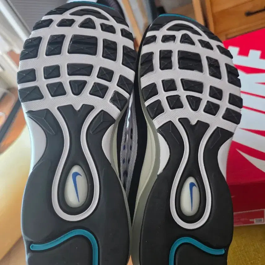 [BUNJANG] Nike Air Max 98 Premium White Teal Nebula University Gold Sneakers / 나이키 에어맥스 98 프리미엄 화이트 틸 네뷸라 유니버시티 골드