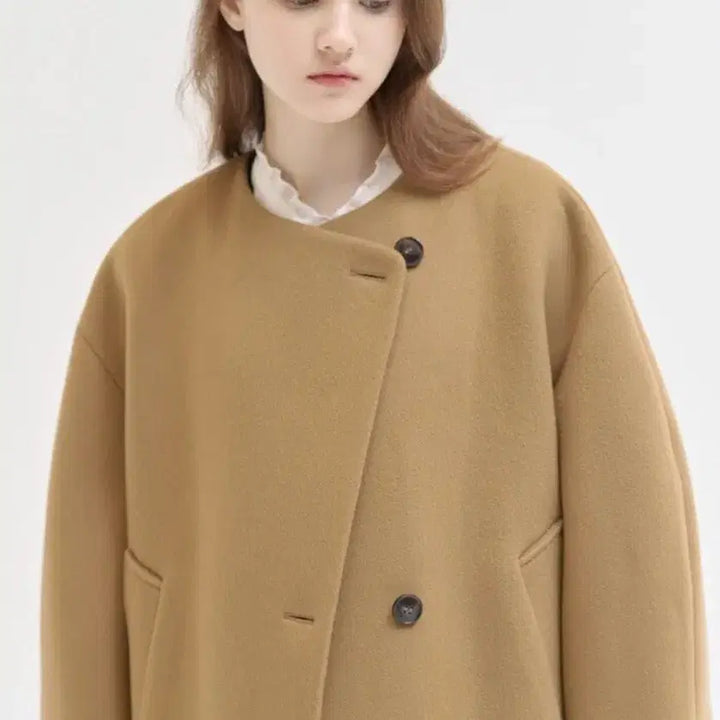 [BUNJANG] Nil By P Volume Coat / 새것 닐바이피 collarless volume coat 오버핏 롱코트