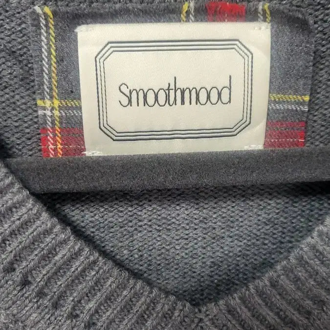[BUNJANG] Smooth Mood V-Neck Knit Sweater Gray / 스무드무드 M자 V넥 니트 그레이