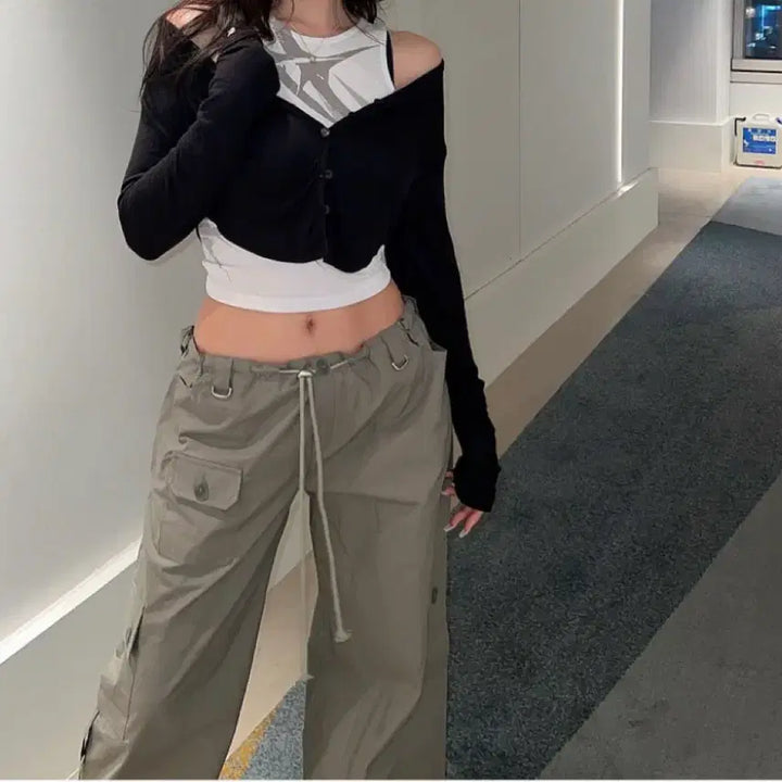 [BUNJANG] Hypnotic Semi Crop Tank Top / 히프나틱 세미크롭나시