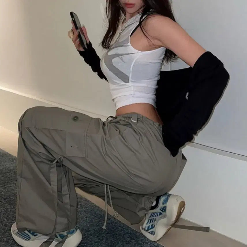 [BUNJANG] Hypnotic Semi Crop Tank Top / 히프나틱 세미크롭나시