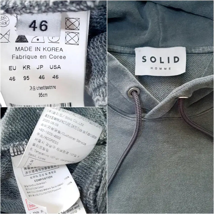 [BUNJANG] Solid Homme Hoodie / 솔리드옴므 후드티셔츠 판매해요