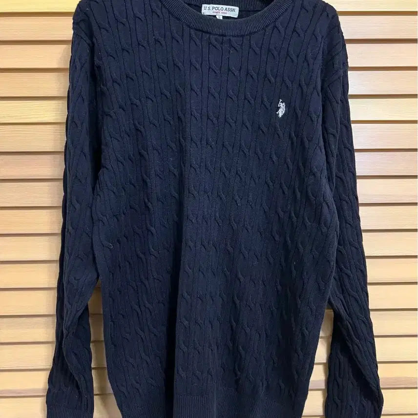 [BUNJANG] US Polo Assn. Cable Knit Sweater / 폴로아쎈 US POLO ASSN 남성 케이블라운드니트 L