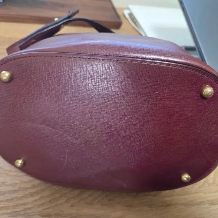 [BUNJANG] Cartier Bordeaux Leather Bucket Shoulder Bag / 까르띠에 버킷백 보르도 가죽 숄더백