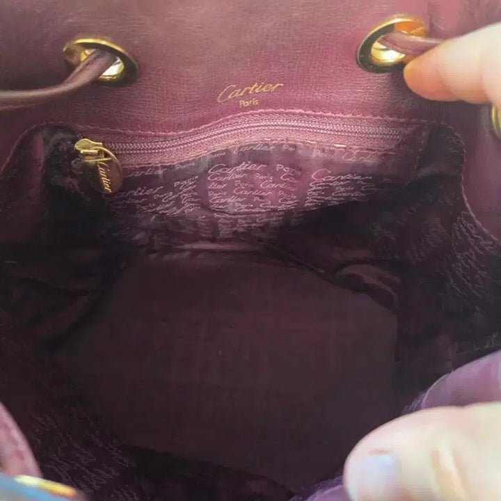 [BUNJANG] Cartier Bordeaux Leather Bucket Shoulder Bag / 까르띠에 버킷백 보르도 가죽 숄더백