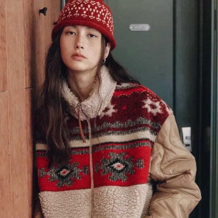 [BUNJANG] FREETTER Red Belle Rollup Beanie / 프리터 레드 비니