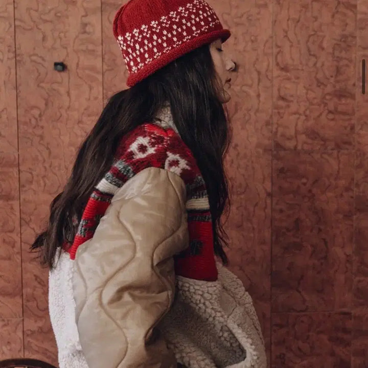 [BUNJANG] FREETTER Red Belle Rollup Beanie / 프리터 레드 비니