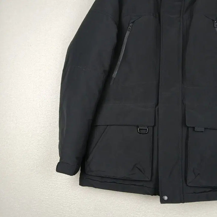 [BUNJANG] DKZ Black Hooded Down Padded Jacket (M) / 디키즈 남성 블랙 후드 오리털 패딩 점퍼(M)