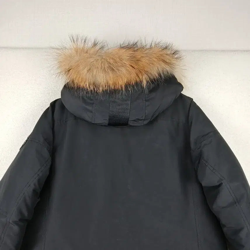 [BUNJANG] DKZ Black Hooded Down Padded Jacket (M) / 디키즈 남성 블랙 후드 오리털 패딩 점퍼(M)
