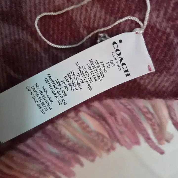[BUNJANG] Coach Signature Muffler (Pink) / 코치 시그니처 머플러 핑크색상
