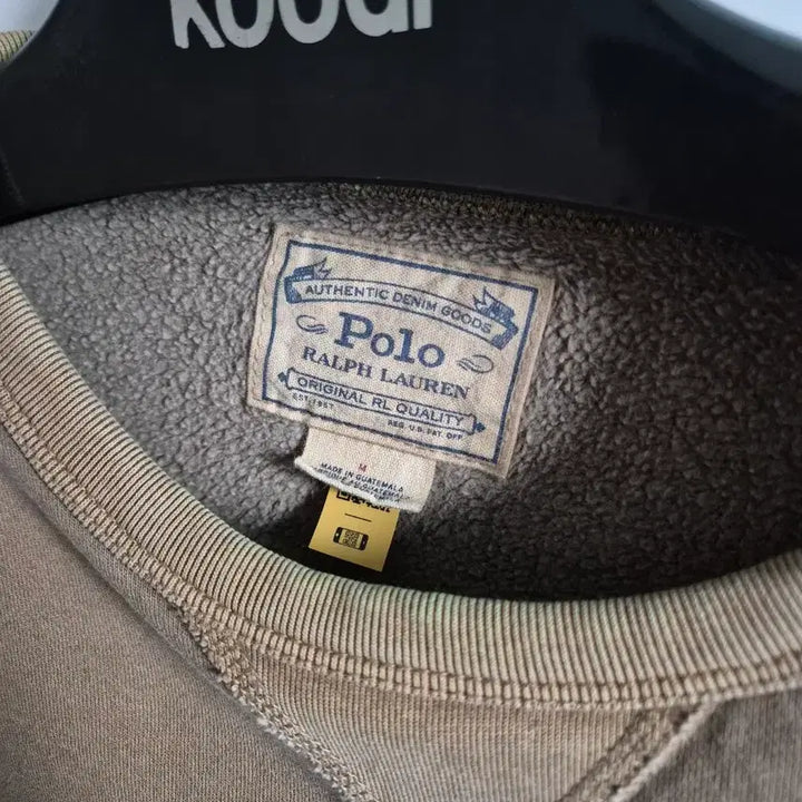 [BUNJANG] Polo Ralph Lauren Garment Washed Khaki Sweatshirt / 폴로 랄프로렌 맨투맨 카키 M(100)