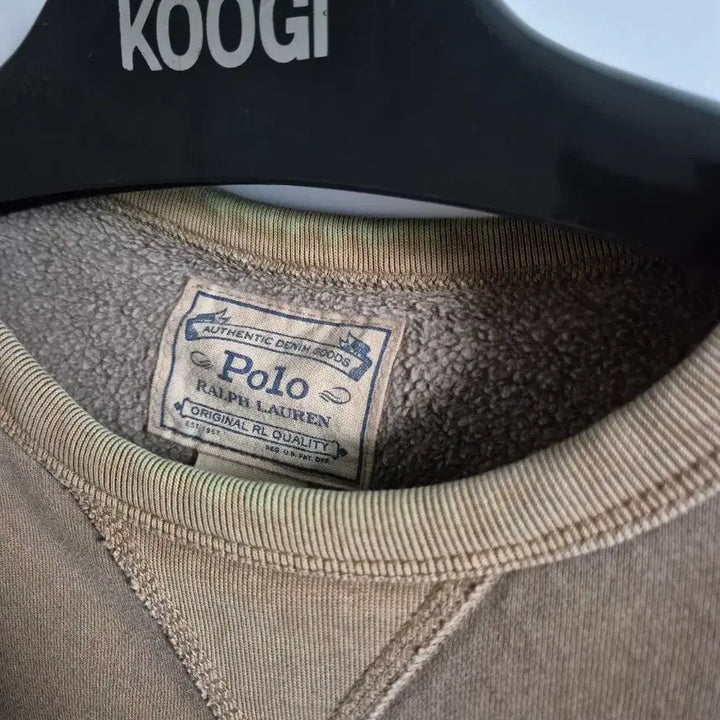 [BUNJANG] Polo Ralph Lauren Garment Washed Khaki Sweatshirt / 폴로 랄프로렌 맨투맨 카키 M(100)