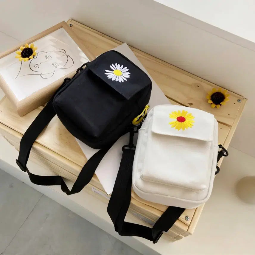 [BUNJANG] Canvas Mini Crossbag Bundle Set / 캔버스 미니 크로스백 2종 일괄