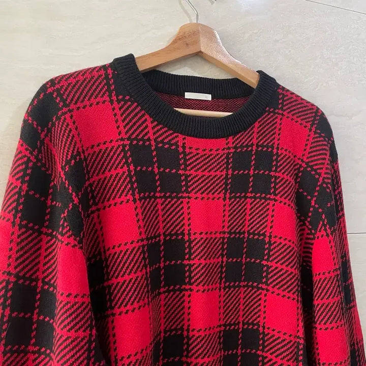 [BUNJANG] GU Check Knit (Men's) / GU / 체크 니트, 남성 니트 / XL(105)