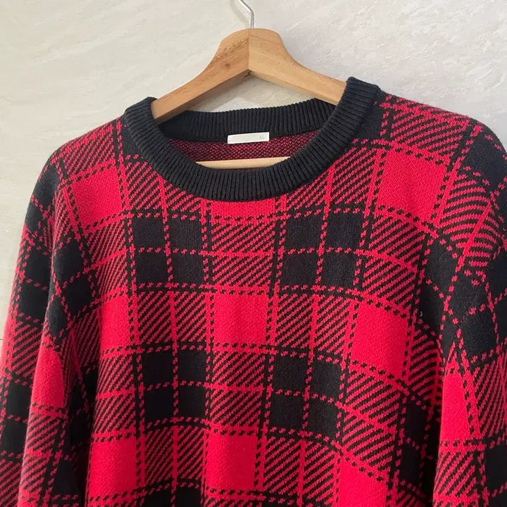[BUNJANG] GU Check Knit (Men's) / GU / 체크 니트, 남성 니트 / XL(105)
